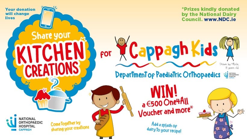 ‘Kitchen Creations For Cappagh Kids’ fundraiser launched by Cappagh Hospital Foundation