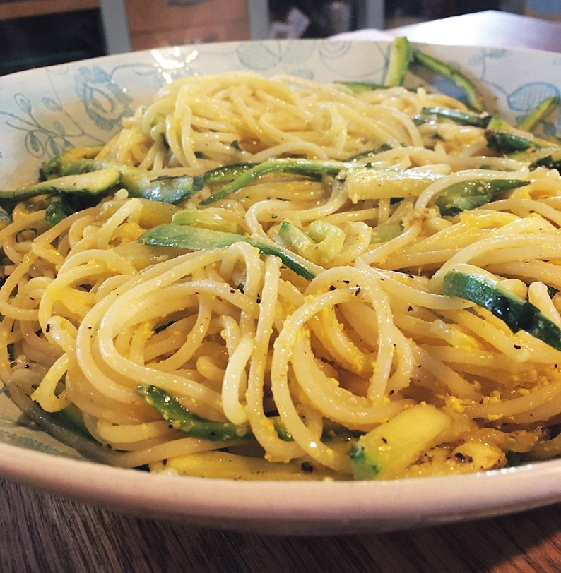 Celebrating the first of the courgettes