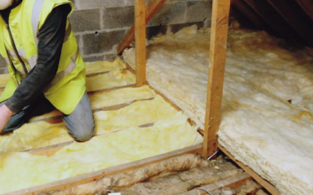 insulation fitting in attic