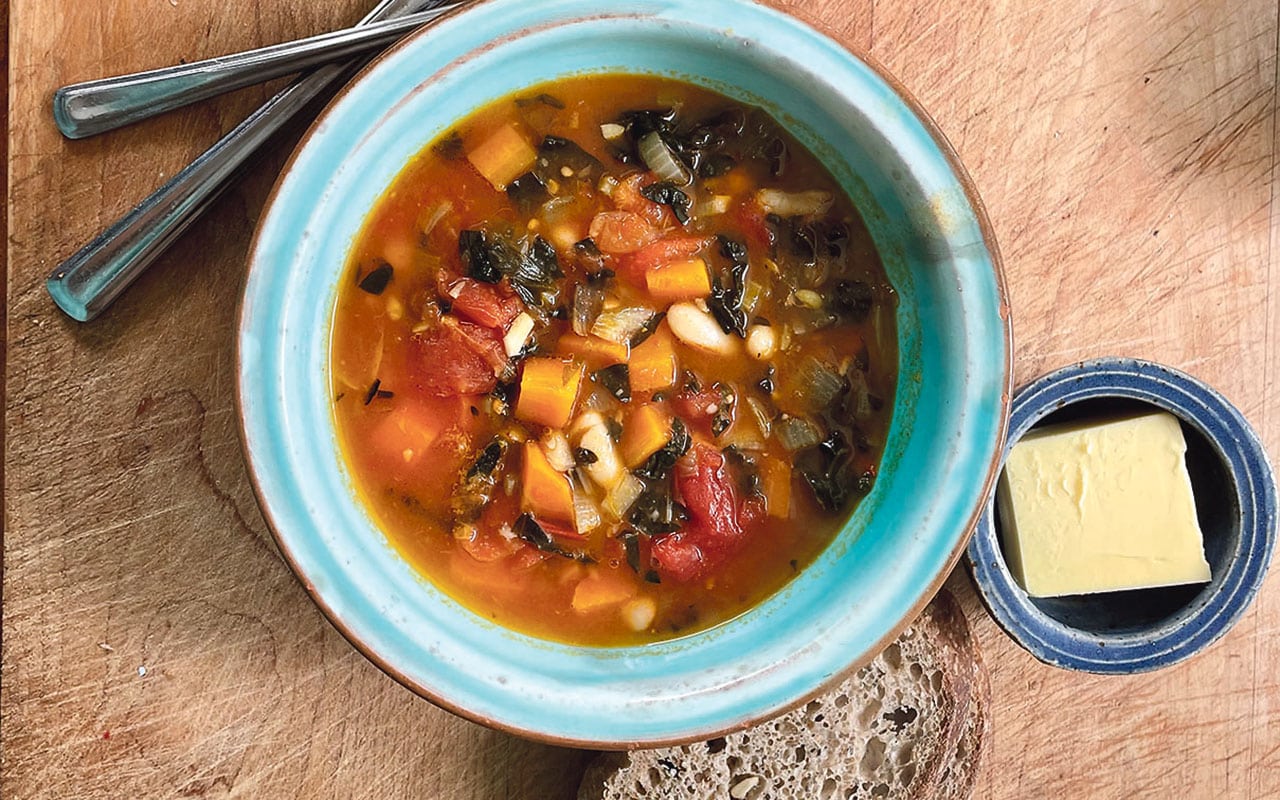 A soup full of beans