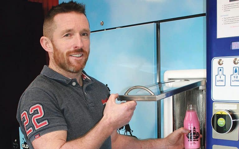 Crème de la crème of milk at farm shop on the Old Head